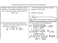 Writing Linear Equations from Word Problems