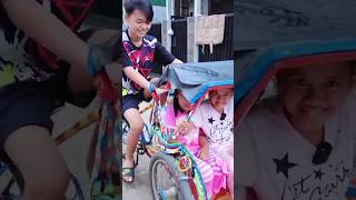 DRAMA!! BELI ES KRIM PAKE BECAK🤭 #drama #funny #shortvideo #comedy #rosyfortuna #mpinmput #shorts