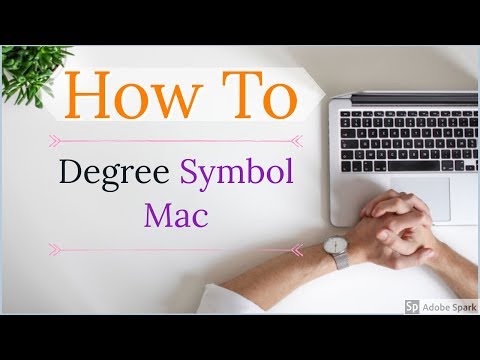 how do you type a degree symbol on a mac