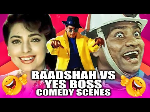 Baadshah Vs Yes Boss Comedy Scenes  | शाहरुख खान सुपरहिट कॉमेडी सीन्स | Shahrukh Khan, Johnny Lever