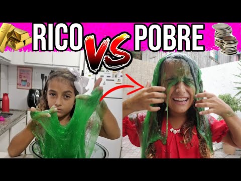 RICO VS POBRE FAZENDO AMOEBA SLIME #4