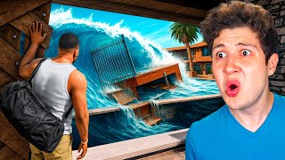 PROTEGIENDO mi CASA de un TSUNAMI en GTA 5! 🌊🏡 (Mods)