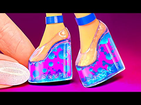 24 Unusual Crafts for Barbie and LOL Doll: Lava Lamp shoes, Jelly bear phones and more