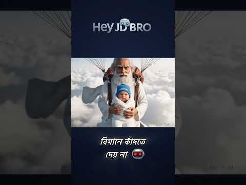 নাতিসহ লাফ দিলো বিমান থেকে চাচা! #heyjdbro #shorts #funny #comedy #veo3 #ai #fyp #foryou #highlights