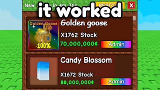I Broke The GIANTS SHOP To Get GOLDEN GOOSE In Roblox Grow A Garden...