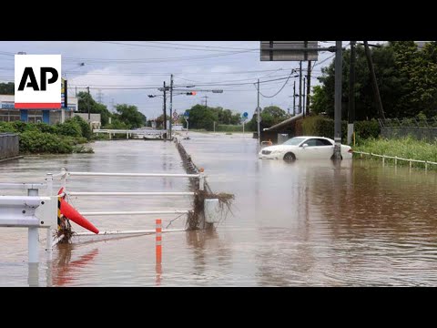 YouTube video thumbnail: Heavy Rains in Japan Cause Flooding and Mudslides, Leaving Several Missing