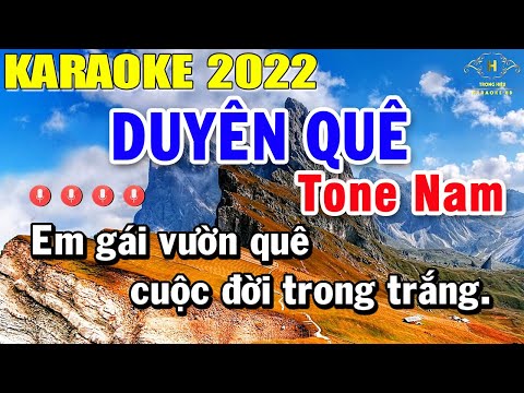 Duyên Quê Karaoke Tone Nam Nhạc Sống | Beat Mới Dễ Hát Âm Thanh Chuẩn | Trọng Hiếu