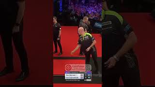 🎯 CLUTCH 93 CHECKOUT! Dirk van Duijvenbode pins a big finish vs MVG in tie-break! 💥 #shorts #darts