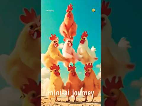 Murgi funny dance 💝 with puppy #chicken #chickendance #puppy #puppydance #funnyanimals #ai