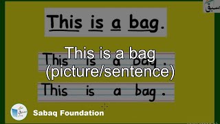 This is a bag (picture/sentence)