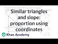 Understanding Similar Triangles and Slope