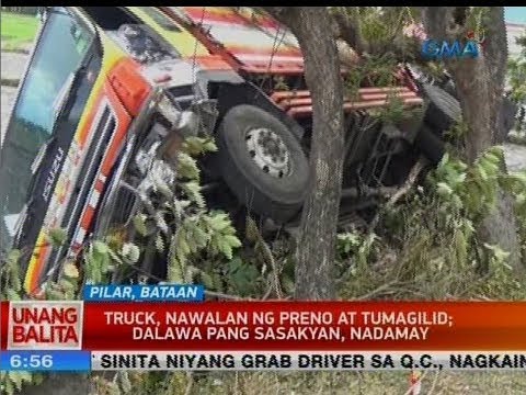 Truck, nawalan ng preno at tumagilid; dalawa pang sasakyan, nadamay