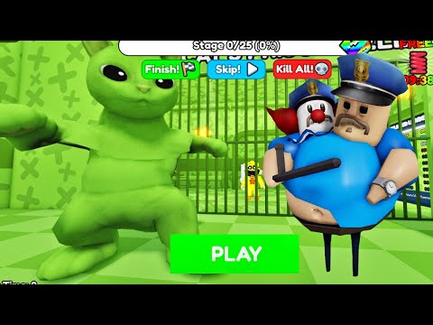 ALIEN CAT'S BARRY VS BARRY'S PRISON RUN! SCARY OBBY #roblox #obby