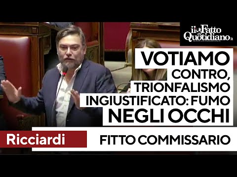 Fitto commissario Ue, Ricciardi: "Fumo negli occhi, risultato scontato. Votiamo contro"