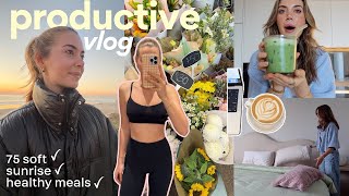 vlog: let’s be productive together! sunrise, 75 soft, healthy meals, book update