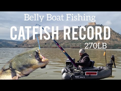 CATFISH RECORD 270 LB CAUGHT FROM A BELLY BOAT by Yuri Grisendi