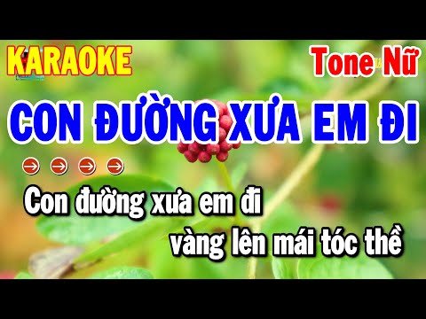 Karaoke Con Đường Xưa Em Đi Nhạc Sống Tone Nữ – Rumba Trữ Tình Dễ Hát | Thanh Hải