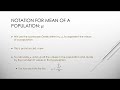 Statistics Concepts and Terminology