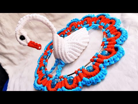 Macrame Beautiful 🦢 Swan Stand Tutorial in Hindi Full Part