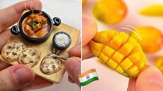 Miniature Art ~Making of Miniature Food & Fruit 🥭 🍛| Strawberrypuffcake 