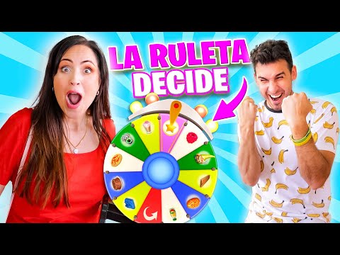 LA RULETA DECIDE QUE COMEMOS por 24 HORAS 😱 Sandra Cires Art y Harold Artist 🔥