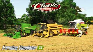 Three Classic Old School Combines In Action ! | FS25