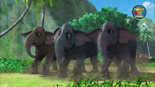 THE ELEPHANT MARCH 🌳🐻LET'S FIND BALOO 🌳🐻 | Jungle Book | Mowgli Ki Kahani 📚@POWERKIDSRHYMESOFFICIAL