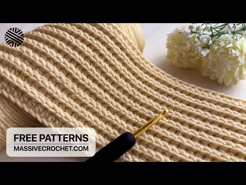 SUPER EASY & FAST Crochet Pattern for Beginners!⚡️Crochet Stitch for Baby Blanket, Bag & Hat