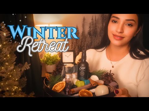 ASMR Winter Retreat 🌲 Skin Treatments for Your Dry Skin