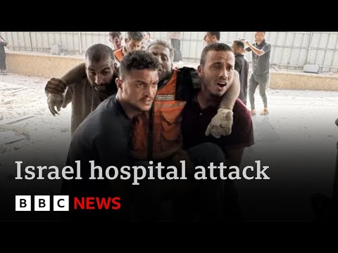 YouTube video thumbnail: International Condemnation of Israel as Double Strike on Gaza Hospital Kills at Least 20