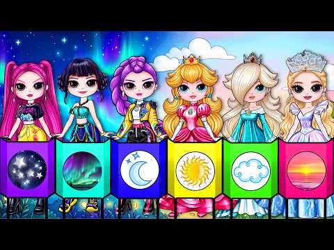 K-Pop Huntrix Rumi, Mira, Zoey, Peach, Rosalina, Glinda Day & Night Dress up | Paper Fashion DIY