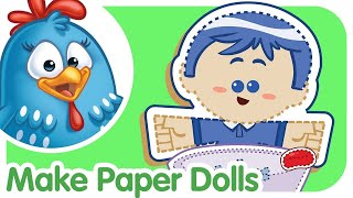 Crafting for Kids: Ping Pong Paper Doll Song | Lottie Dottie Chicken UK | Nursery Rhymes For Kids