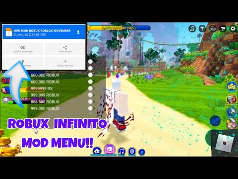 ROBLOX MOD MENU 2024!! O MELHOR MOD APK COM ROBUX ATUALIZADO INFINITO!!