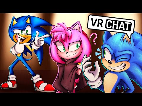 MOVIE AMY MAKES HER ENTERANCE! SONIC AND MOVIE SONIC MEET MOVIE AMY IN VR CHAT
