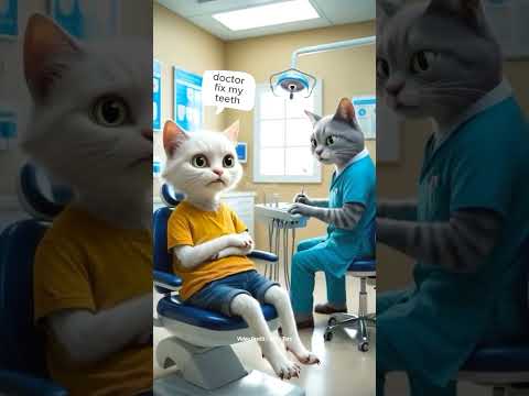 Cat's teeth damaged due to eating too much chocolate🙀 ‎@Liltletots  #cat #catlover #ai #shortvideo