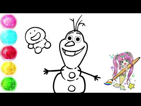 Olaf (from Frozen) Drawing & Coloring for Kids | How To Draw Olaf the Snowman Step By Step #art