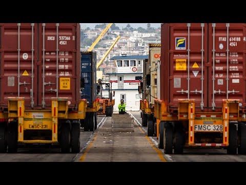 YouTube video thumbnail: Port of Los Angeles Says Traffic Is Picking Up