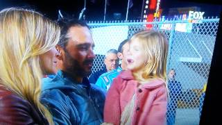 Jimmie Johnson daughter sings. (NASCAR)