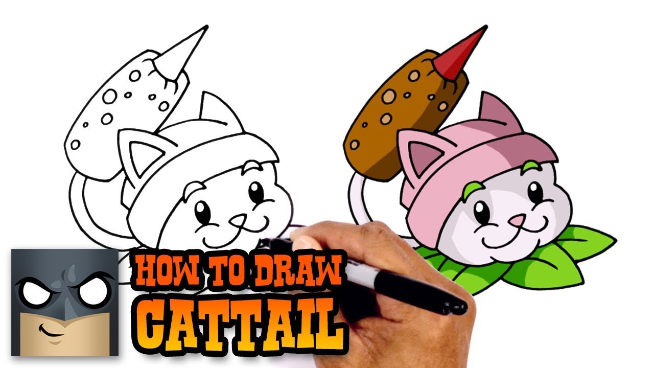How to Draw Plants vs Zombies - Cattail