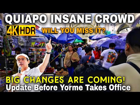 [4K HDR] Quiapo Walking Tour 2025 | Big Changes Before Yorme Takes Office In Manila 🇵🇭