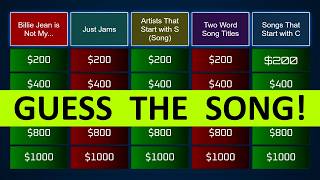 Guess the Song Jeopardy Style | Quiz #104