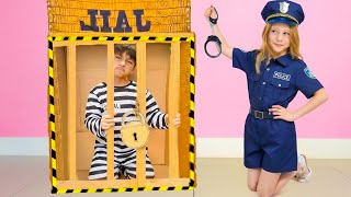 ناستيا وتحدي الهروب من سجن الكرتون | مغامرة ممتعة للأطفال