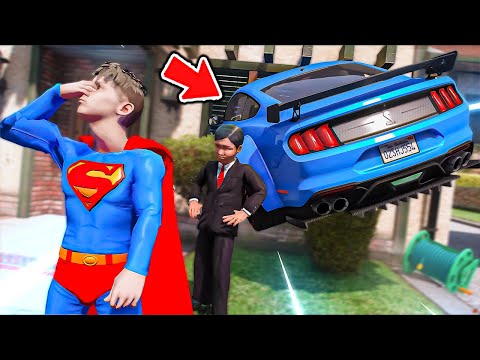 صدم بسيارة سوبرمان بالبيت😨🔥!! | فلم قراند