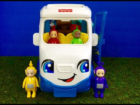 TELETUBBIES Toys Camping In Little People Van!