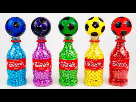 5 Coca Cola Bottles | Oddly Satisfying ASMR | Making Rainbow Beads with Kinetic Sand Cutting