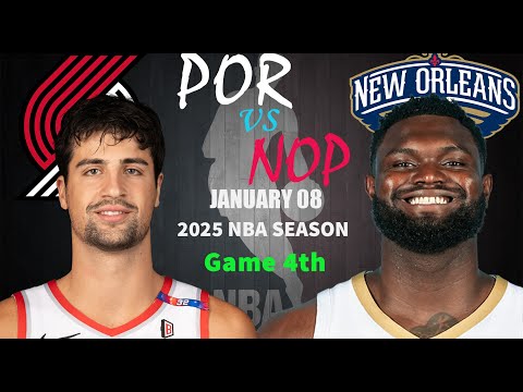 New Orleans Pelicans vs Portland Trail Blazers 4th QTR Game Highlights | NBA Season Jan 8, 2025