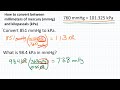 Pressure Conversion and Relationships