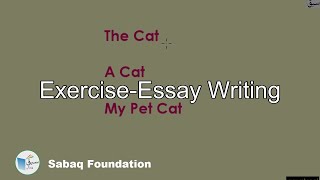 Exercise-Essay Writing