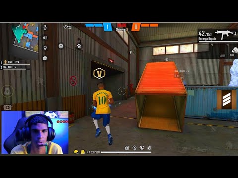 CAI COM O LUVA DE PEDREIRO NO MODO X1 DO FREE FIRE!