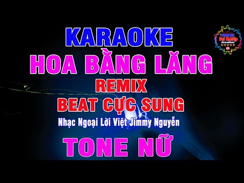 Hoa Bằng Lăng Karaoke Remix 2025 Tone Nữ Nhạc Sống Cực Bốc, Bass Căng || Karaoke Đại Nghiệp